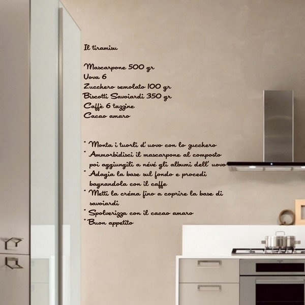 Exemple de stickers muraux: Il Tiramisu